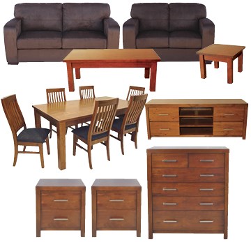 15 Piece Dining & Bedroom Rental Combo